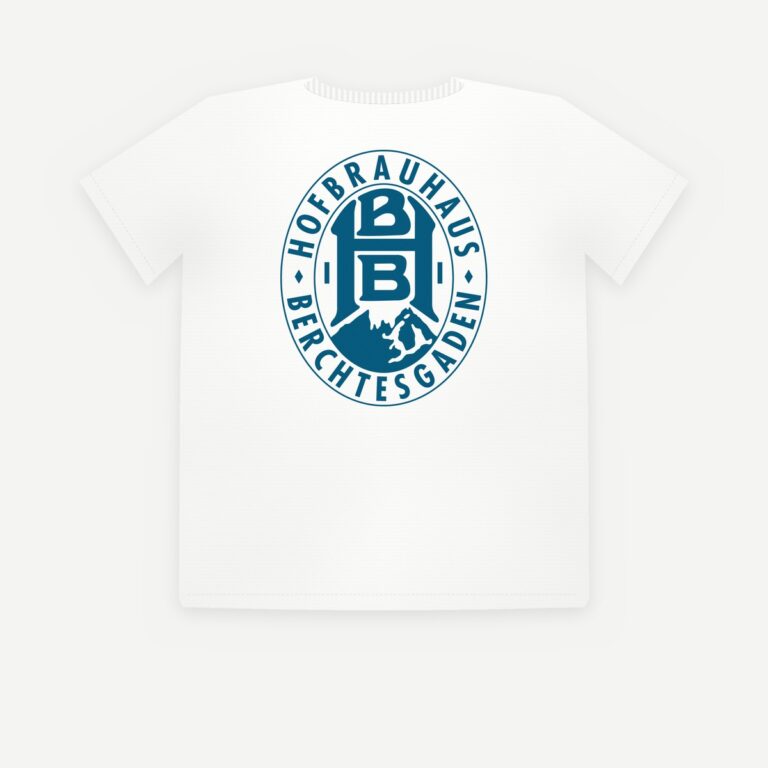 T-Shirt Hofbrauhaus Berchtesgaden Logo, weiß, Rückseite