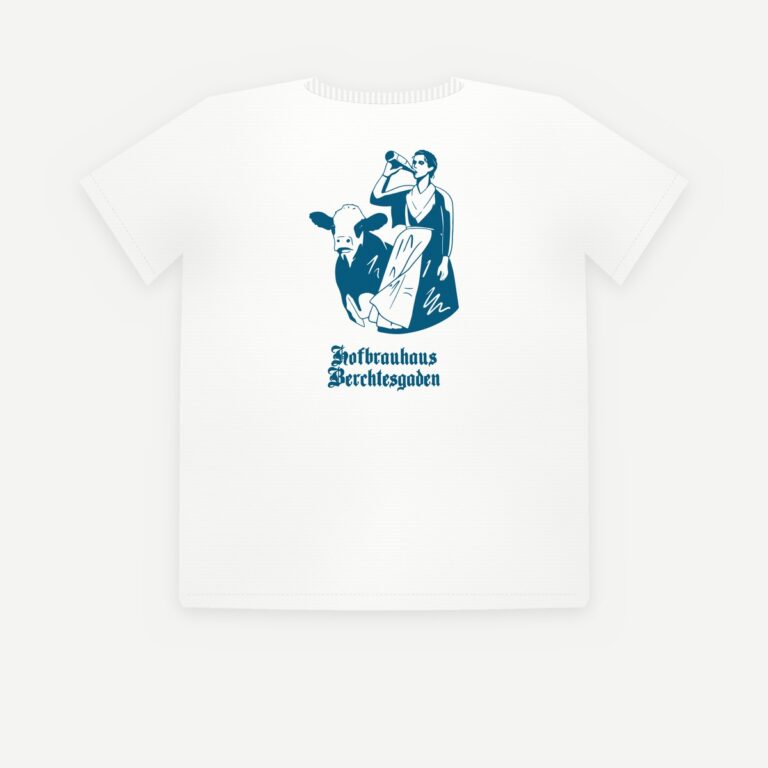 T-Shirt Hofbrauhaus Berchtesgaden „Sennerin“, weiß, Rückseite
